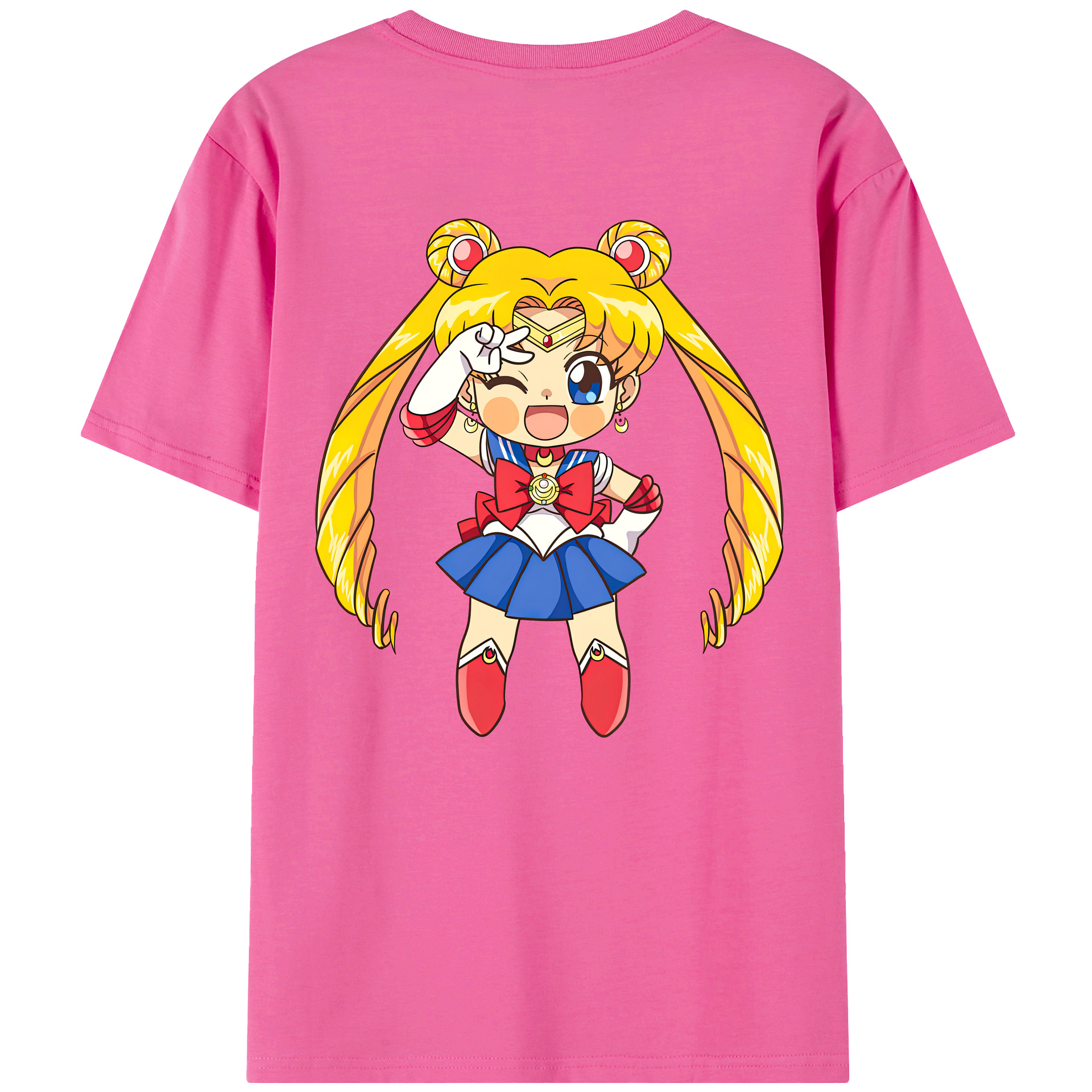 （画像用） 美少女戦士セーラームーン 月野 うさぎ つきの うさぎ Sailor Moon Tsukino Usagi レディース半袖Tシャツ(バックプリント)